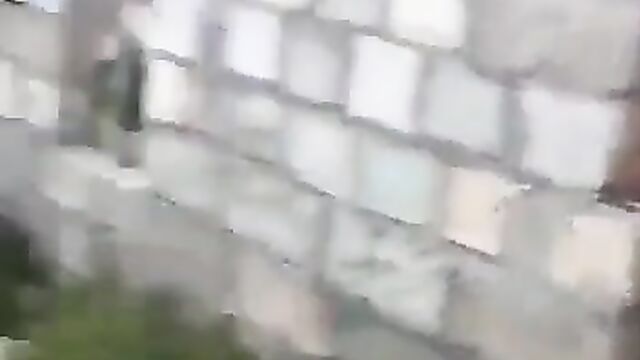 Crazy Couple Caught Having Sex In The Backyard In Public