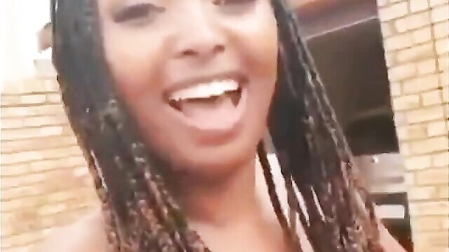 Mzansi Girl With Big Nipples And Pointed Breasts Walks Naked In Public Because She Came To Earth Naked