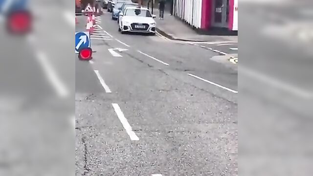 Naked Crazy Whore With Big Ass Caught In Public In UK, Obstructing Traffic - 5 image
