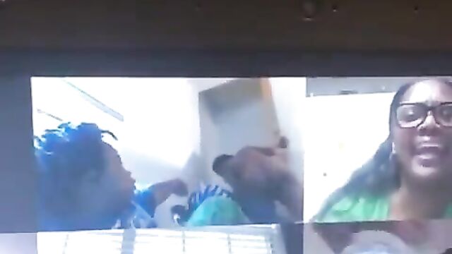 Boobs Out On Zoom Meeting As Teacher Exposes Her Naked Ass And Big Breasts On Video Call In Public - 4 image