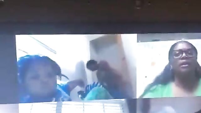 Boobs Out On Zoom Meeting As Teacher Exposes Her Naked Ass And Big Breasts On Video Call In Public - 5 image