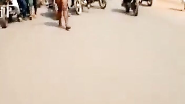 Woman With Big Breasts Caught Walking Around Naked In Public Allegedly For Money Rituals In Yaonde, Cameroon - 1 image