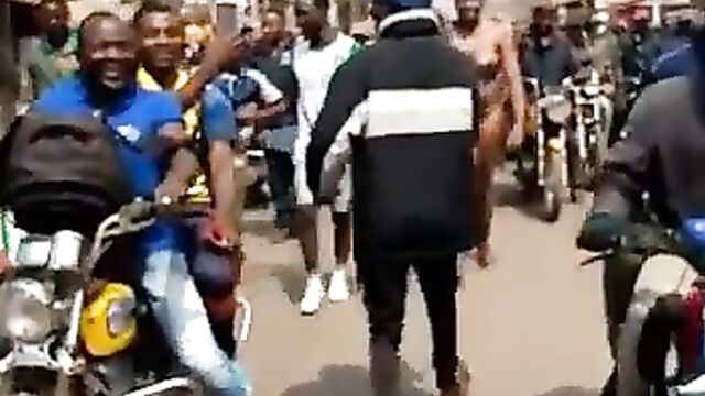 Woman With Big Breasts Caught Walking Around Naked In Public Allegedly For Money Rituals In Yaonde, Cameroon - 5 image