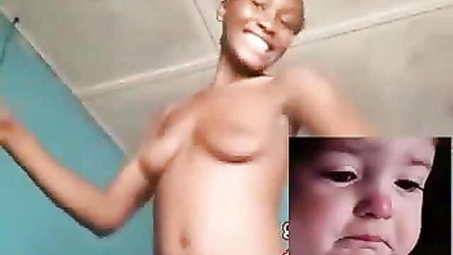 Nude Video Of Nigerian Girl With Small Breasts Showing Her Naked Breasts And Pussy To Her Sugar Daddy - 1 image