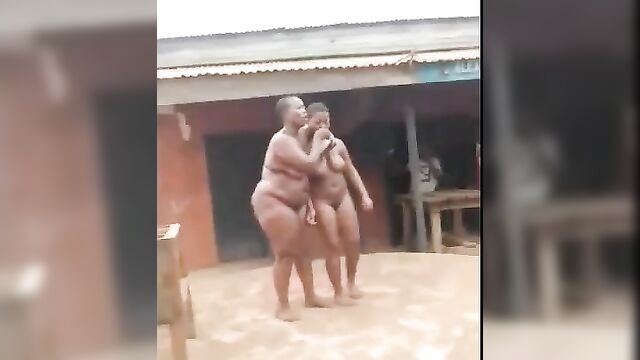 Full Leaked Video Of Two Nigerian Sluts With Big Breasts Who Stripped Naked And Ran Mad In Public - 2 image