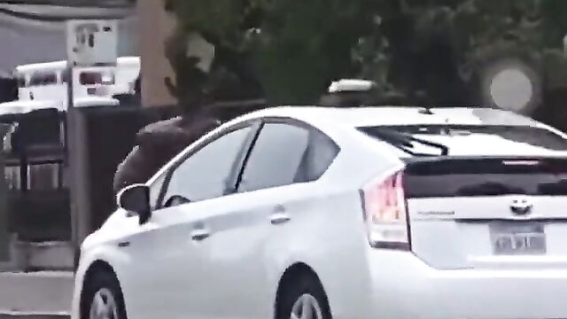 Naked BBW With Big Breasts Runs Mad In Public - 1 image