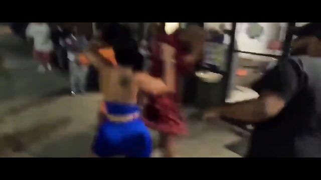 Big breasts fly in public as busty girlfriend beats up crazy side chick - 3 image