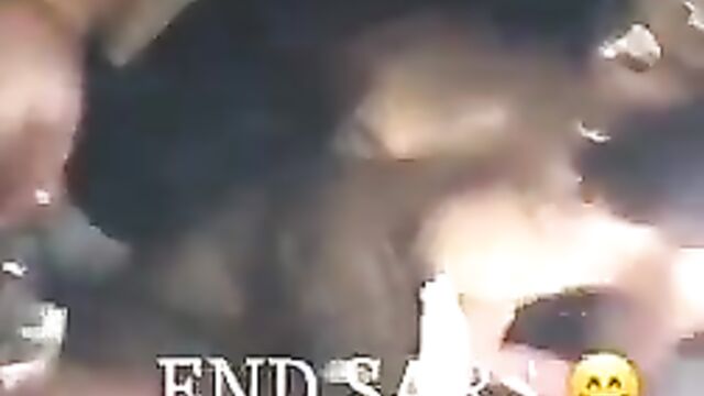 Nude video of Yahoo boy sucking breasts of naked slay queens at a club during #EndSars protests - 1 image