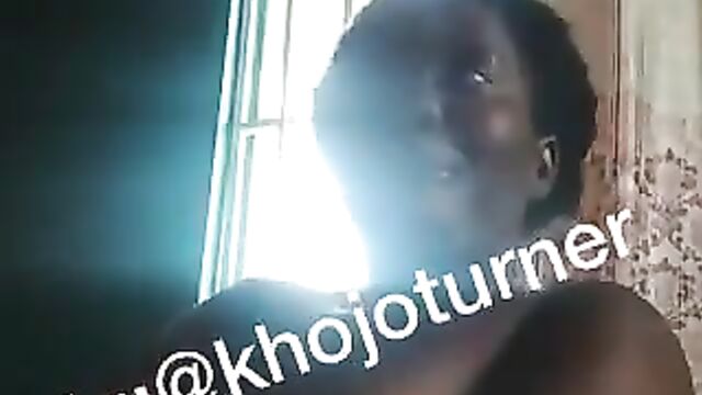 Ghanaian slay queen Akua Saucy showing off her big boobs on camera - 3 image