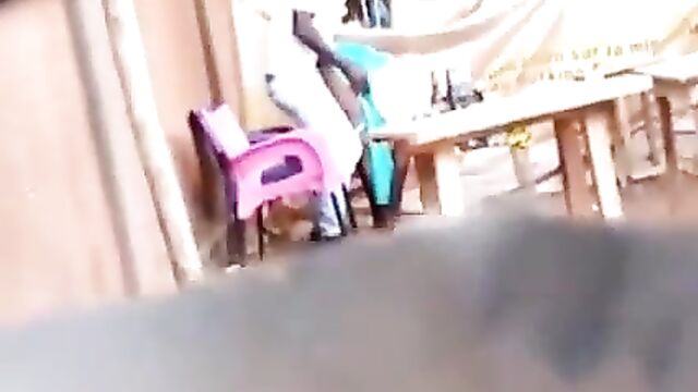 Shameless couple Caught Having Doggy Sex At A Joint In Public - 1 image