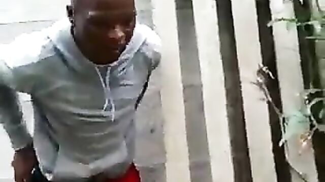 Delivery Man Caught Having Sex Doggy Style Behind A Fence In Public - 3 image