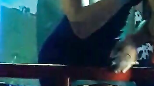 Girl caught exposing her pussy on the dance floor in public - 1 image