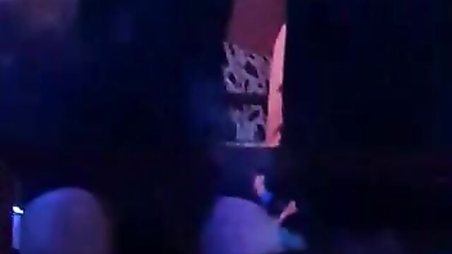 Girl caught exposing her pussy on the dance floor in public - 4 image