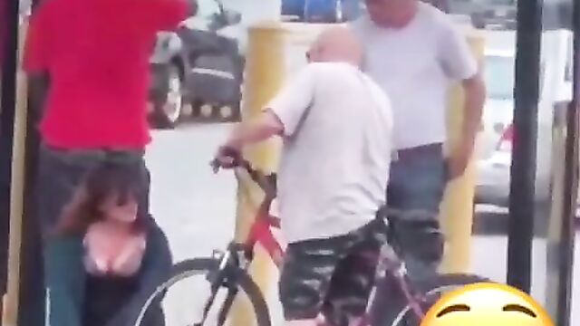 Drunk couple caught having doggy style sex in public at a bus stop in South Africa - 4 image