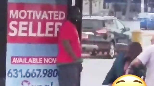 Drunk couple caught having doggy style sex in public at a bus stop in South Africa - 5 image