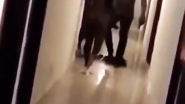 Naked Ghanaian Prostitute Fighting A Man In A Hotel In Public For Not Paying After Sex - 4 image