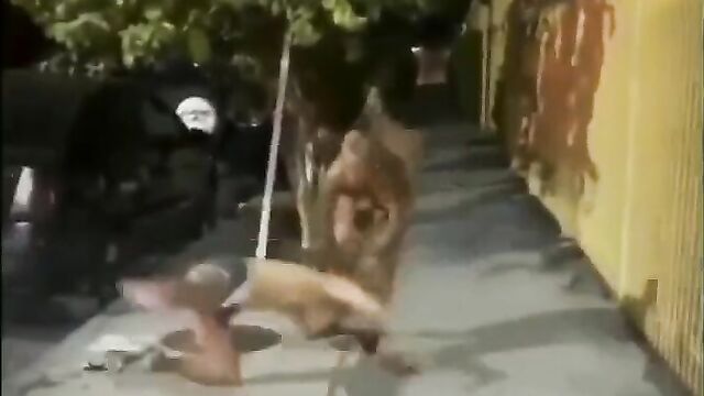 Ass And Boobs Out As Stripper Beats Up Her Opponent In Public For Snatching Her Boyfriend - 3 image
