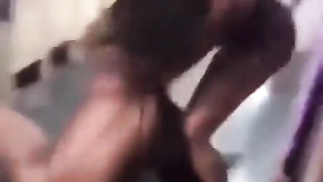 Boobs and ass out as 2 Strippers fight naked in public - 3 image