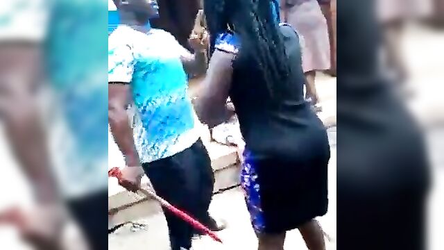 Ass Out As African Whore With Big Black Ass Strips Naked And Fights Her Rival In Public Over A Rich Client’s Money - 5 image