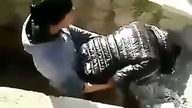 Muslim Couple Caught Red-handed While Having Sex Doggy Style In Public! - 1 image