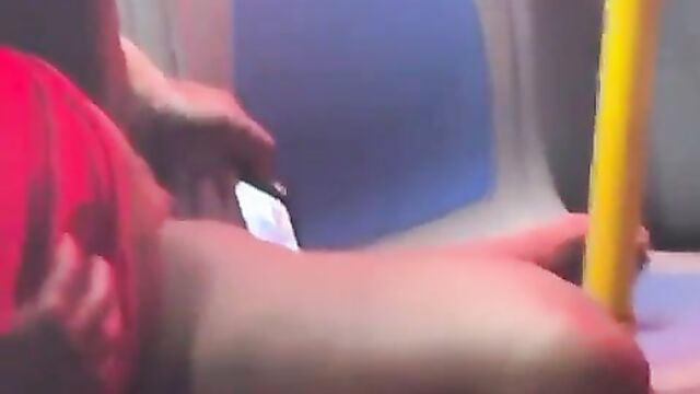 Woman Caught Recording Her Pussy On A Train In Public - 4 image