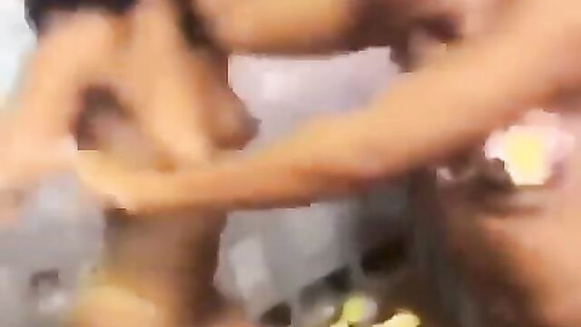 Boobs out as 2 Strippers fight brutally in the locker room in public over money - 1 image