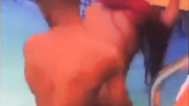 Nigerian Couple Caught Having Doggy Style Sex In The Pool In Public - 1 image