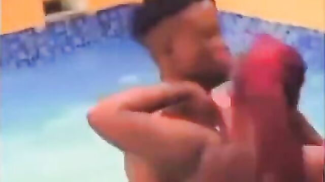 Nigerian Couple Caught Having Doggy Style Sex In The Pool In Public - 5 image