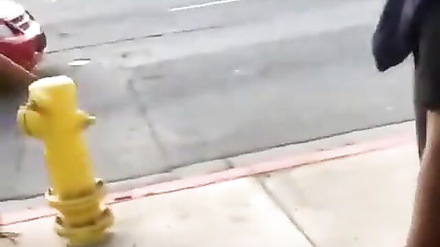 Big breasts fly in public as girls get caught fighting on the street