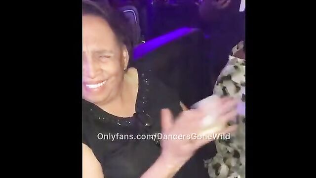 Whose granny in the club? Stripper twerking with naked ass in public for grandma in the club - 4 image