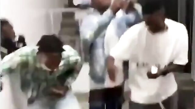 Nigerian Stripper with big ass gets slapped on her buttocks in public at a party - 1 image