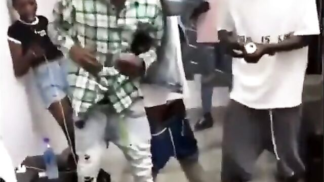 Nigerian Stripper with big ass gets slapped on her buttocks in public at a party