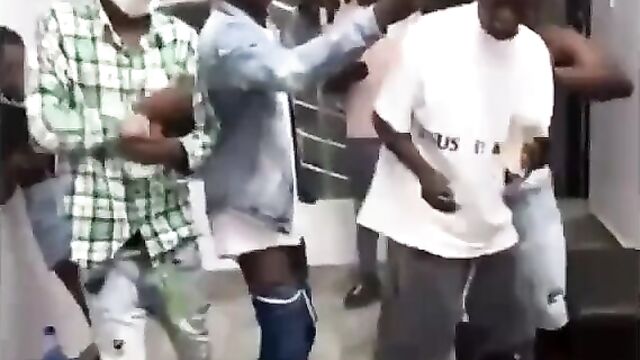 Nigerian Stripper with big ass gets slapped on her buttocks in public at a party - 3 image