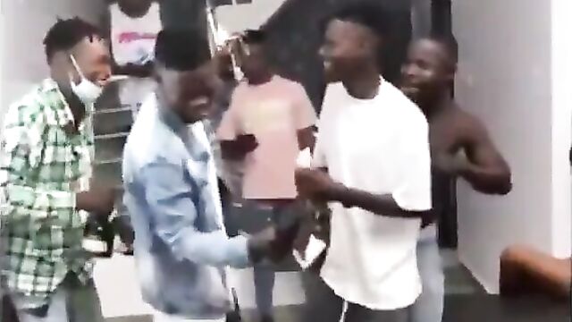 Nigerian Stripper with big ass gets slapped on her buttocks in public at a party - 4 image
