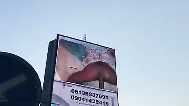 Nigerian man arrested for playing a porn video on a billboard! - 3 image
