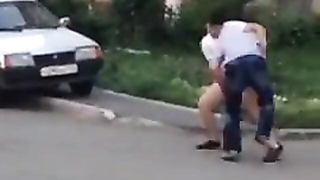 Dude stripped naked during a fight, after being caught cheating with another man’s girlfriend