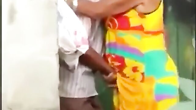 Horny old man fingering old woman in public - 4 image