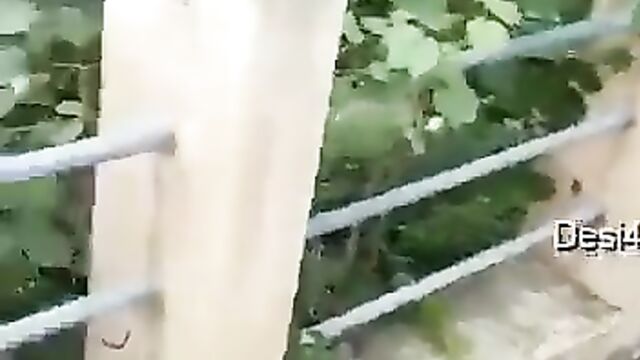 Horny couple caught having sex outdoors - 3 image