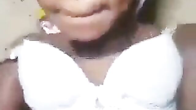 Hausa girl with pointed breasts showing her breasts to her sugar daddy in public - 4 image