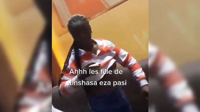 Drunk sexy black whore showing her breasts in public and wilding in the club - 2 image