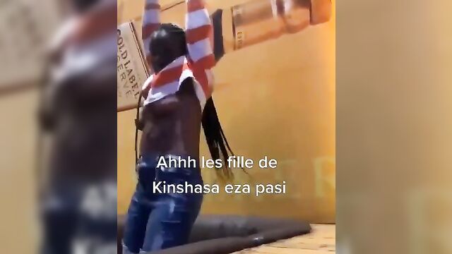 Drunk sexy black whore showing her breasts in public and wilding in the club - 5 image