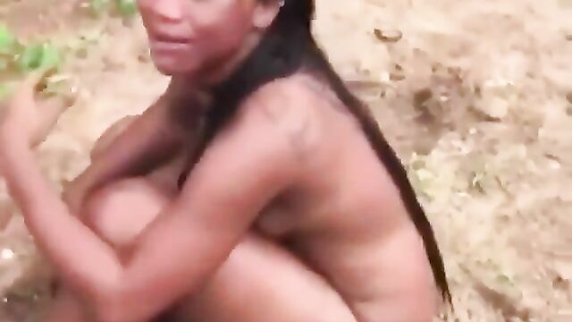 Lady stripped NAKED allegedly for stealing - 1 image