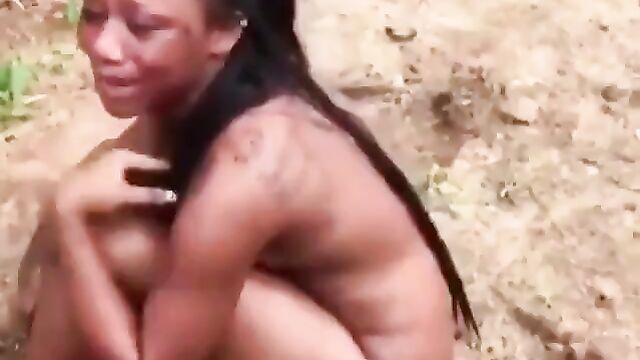 Lady stripped NAKED allegedly for stealing