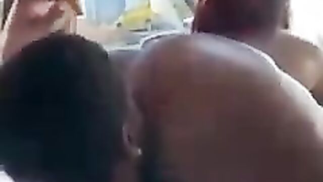 Driving while eating pussy in public - 4 image