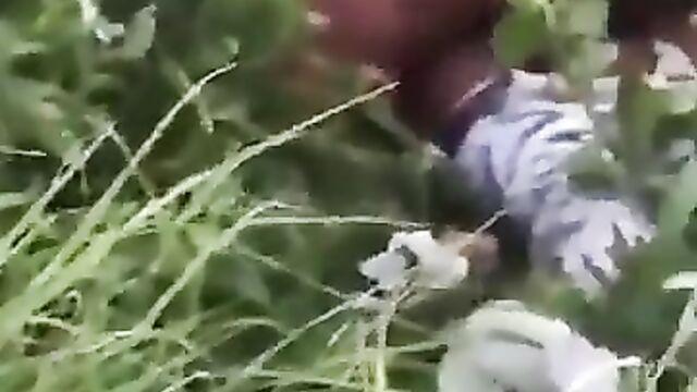 African Girl With Big Ass Caught Chopping Boyfriend In The Bush - 4 image