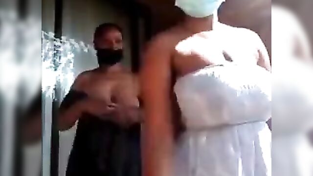 Ebony girls showing breasts and wilding on camera - 1 image