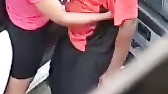 Horny Couple Caught Fingering & Making Out In Public - 3 image