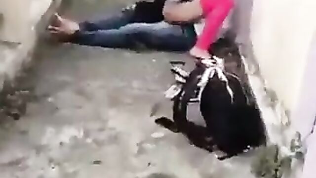 Caught In The Act! Couple Having Discreet Sex At The Backyard In Public - 1 image