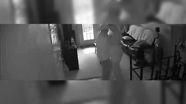 Bad wife caught cheating on CCTV camera - 1 image