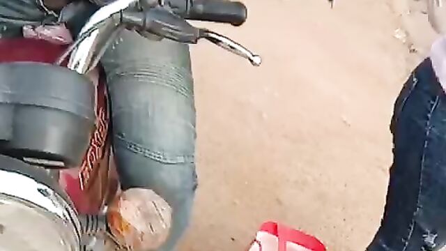 Female passenger runs away from bike rider - 1 image